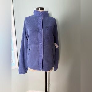 Gap purple fleece jacket with pockets Size M #outdoor #fleece